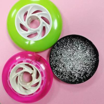 캐스터용 TPU 원료, 우수한 경도: 쇼어 74-85D 선택 가능, 내마모성, 내식성. 긴 수명, 저/고온 저항성, 스케이트에 적합